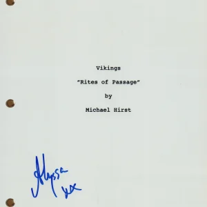 Alyssa Sutherland Signed Autograph Vikings Pilot Script Screenplay Beckett COA