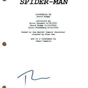 Tobey Maguire Signed Autograph Spider-Man Movie Script Full Screenplay BAS COA