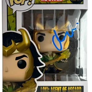 Matt Damon Signed Funko Pop Loki Agent of Asgard Thor Avengers Autograph BAS COA