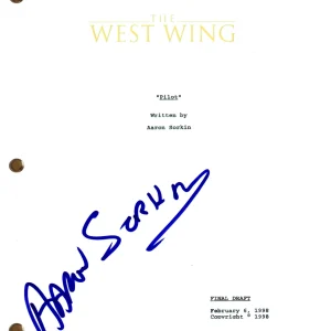 Aaron Sorkin Signed Autograph The West Wing Pilot Script Screenplay Beckett COA