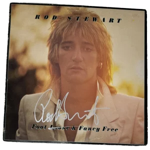 Rod Stewart Signed Foot Loose & Fancy Free Vinyl Record Album Autograph BAS COA