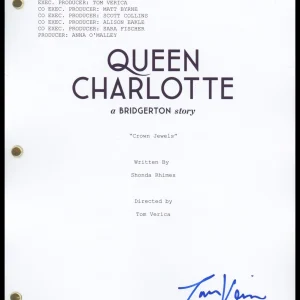 Tom Verica "Queen Charlotte: A Bridgerton Story" SIGNED Pilot Episode Script