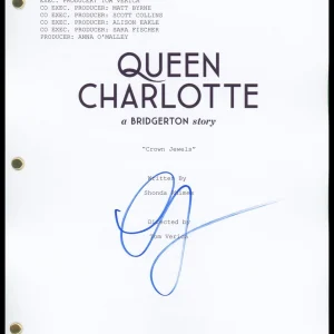 Arsema Thomas "Queen Charlotte: A Bridgerton Story" SIGNED Pilot Episode Script