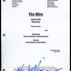 Wendell Pierce "The Wire" AUTOGRAPH Signed Full 'Game Day' Episode Script ACOA