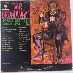 Tony Bennett "Mr. Broadway" AUTOGRAPH Signed Vinyl Record Album LP Cover ACOA