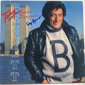 Tony Bennett "The Art of Excellence" AUTOGRAPH Signed Album LP Cover ACOA