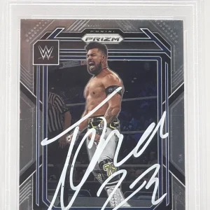 Cruz Del Toro Signed 2023 Prizm Card WWE Superstar PSA/DNA Slabbed