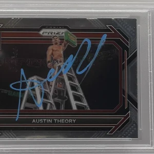 Austin Theory Signed 2023 Prizm Card WWE Superstar PSA/DNA Slabbed