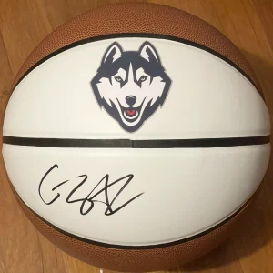 Caron Butler Signed Autographed UConn Huskies Logo Basketball JSA Coa