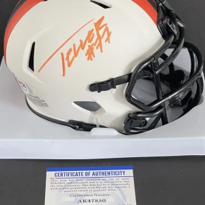 Wyatt Teller Signed Autographed Cleveland Browns Mini Helmet PSA/DNA