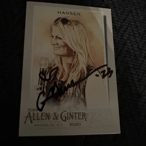 Courtney Hansen Signed Trading Card Autographed Allen & Ginter