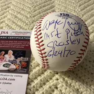 Wayne Granger Signed Reds 150th Baseball Auth ROMLB JSA Authenticated COA
