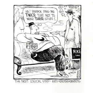 DAVE COVERLY SIGNED ORIGINAL SPEED BUMP PEN+INK DAILY 1998 ENDORSEMENT NIKE