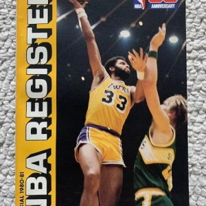 1980-81 OFFICIAL NBA REGISTER ABDUL JABBAR COVER VINTAGE+AMAZING CONDITION