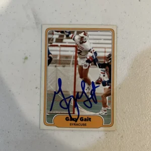 SYRACUSE ORANGE- GARY GAIT SIGNED AUTOGRAPH CUSTOM TRADING CARD LACROSSE COA