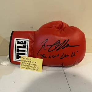 NICO ALI WALSH SIGNED AUTOGRAPH TITLE BOXING GLOVE COA LEGEND LIVES ON