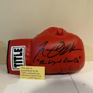NICO ALI WALSH SIGNED AUTOGRAPH TITLE BOXING GLOVE COA LEGEND LIVES ON