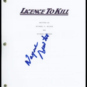 Wayne Newton "Licence To Kill" AUTOGRAPH Signed James Bond 007 Script Screenplay