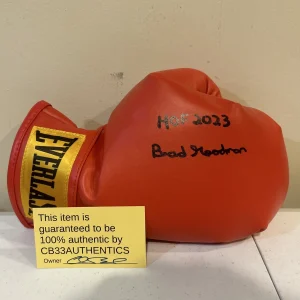 BRAD GOODMAN SIGNED AUTOGRAPH EVERLAST BOXING GLOVE COA HOF 2023 MATCHMAKER