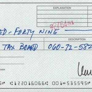 Leonard Cohen composer REAL hand SIGNED Full Size Personal Check #4 JSA COA