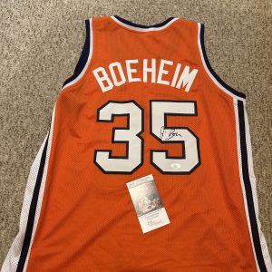 SYRACUSE ORANGE- JIM BOEHEIM SIGNED AUTOGRAPH JERSEY JSA COA BASKETBALL HOF CUSE