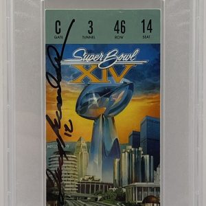 Terry Bradshaw Signed AUTOGRAPHED Super Bowl 14 Ticket Stub "SB XIV “ PSA AUTH