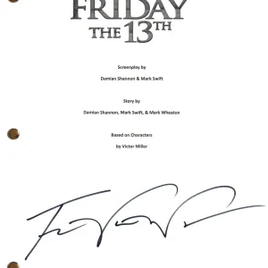 Travis Van Winkle Signed Friday The 13th 2009 Movie Script Screenplay BAS COA