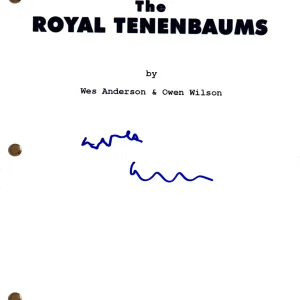 Wes Anderson Signed Autograph The Royal Tenenbaums Full Movie Script Beckett COA