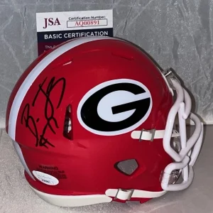 Broderick Jones Steelers signed Georgia Bulldogs mini helmet autographed JSA