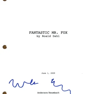 Wes Anderson Signed Autograph Fantastic Mr Fox Full Movie Script Beckett COA
