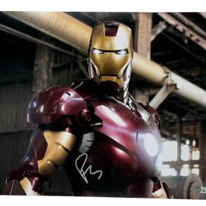 Robert Downey Jr Signed Iron Man 16x20 Photo Tony Stark Autograph Beckett COA