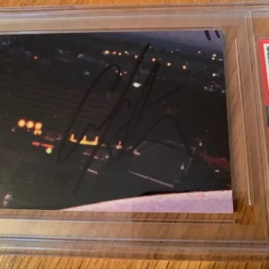 CARMELO ANTHONY HAND SIGNED CUT SIGNATURE SYRACUSE BASKETBALL PSA SLABBED