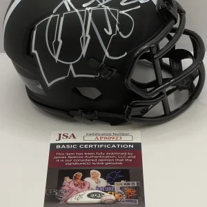 Troy Vincent Signed Autographed Wisconsin Badgers Mini Helmet JSA COA