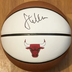 Steve Kerr Signed Autographed Chicago Bulls Logo Basketball JSA COA