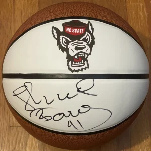 Thurl Bailey Signed Autographed NC State Wolfpack Logo Basketball JSA COA