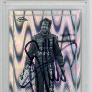 Sebastian Vettel Autographed 2022 Topps Chrome F1 #10 Black White Raywave Auto