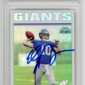 Eli Manning Autographed 2004 Topps Chrome Football Rookie Refractor #205 Auto