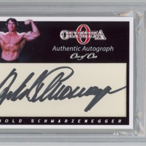 Arnold Schwarzenegger Signed Autographed Body Builder Trading Card 1/1 PSA/DNA