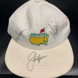JACK NICKLAUS+BILLY CASPER+ZOELLER+STADLER HAND SIGNED MASTERS HAT+COA RARE