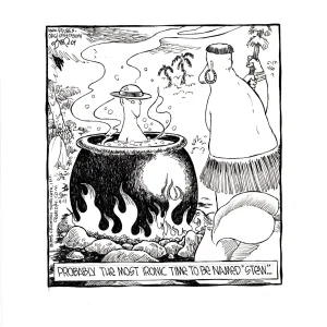 DAVE COVERLY SIGNED ORIGINAL SPEED BUMP PEN+INK DAILY 1998 HUMAN STEW