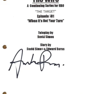 Andre Royo Signed Autograph The Wire Pilot Script Screenplay Bubbles Beckett COA