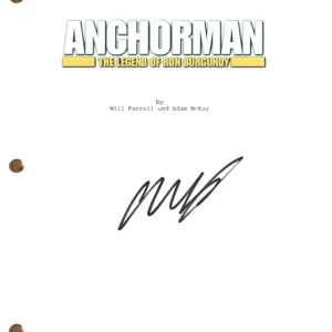 Will Ferrell Signed Autograph Anchorman Movie Script Screenplay Ron Burgundy BAS