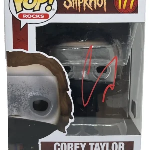 Corey Taylor Slipknot Signed Autograph Funko Pop Rocks #177 Proof Beckett COA