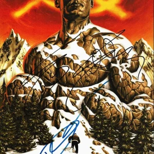 Sylvester Stallone Dolph Lundgren Signed Rocky IV 11x17 Poster Autograph BAS COA