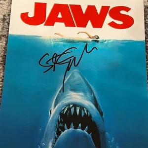STEVEN SPIELBERG SIGNED AUTOGRAPH 11x14 JAWS POSTER SHOT BECKETT BAS COA RARE D2