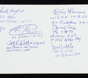 PERFECT GAME WINNERS SIGNED PITCHING RUBBER BAS A62370 KOUFAX HALLADAY 16 AUTOS