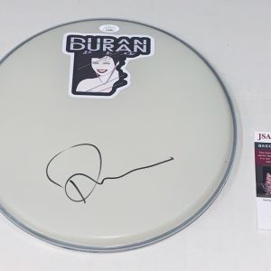 ROGER TAYLOR SIGNED 10 INCH DRUMHEAD DURAN DURAN AUTOGRAPHED JSA COA