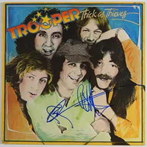Trooper JSA Signed Autograph Record Vinyl Ra McGuire Brian Smith