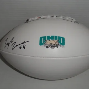 TYLER TETTLETON SIGNED FOOTBALL OHIO BOBCATS AUTOGRAPHED