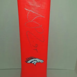 SHAUN PHILLIPS SIGNED DENVER BRONCOS TOUCHDOWN PYLON FOOTBALL COA